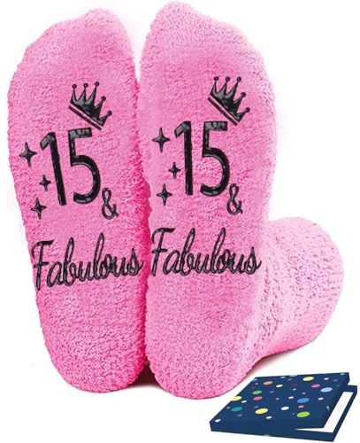 FestiVibe 15 Year Old Girl Gifts, 15th Birthday Gifts for Teen Girls, Socks Gift for 15 Year Old...