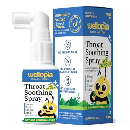 Image of Kids Sore Throat Spray | Bee Propolis & Honey | Non-Drowsy Relief & Immunity Support | No Artificial Additives | 30ml, 240 Sprays (Ages 6+)