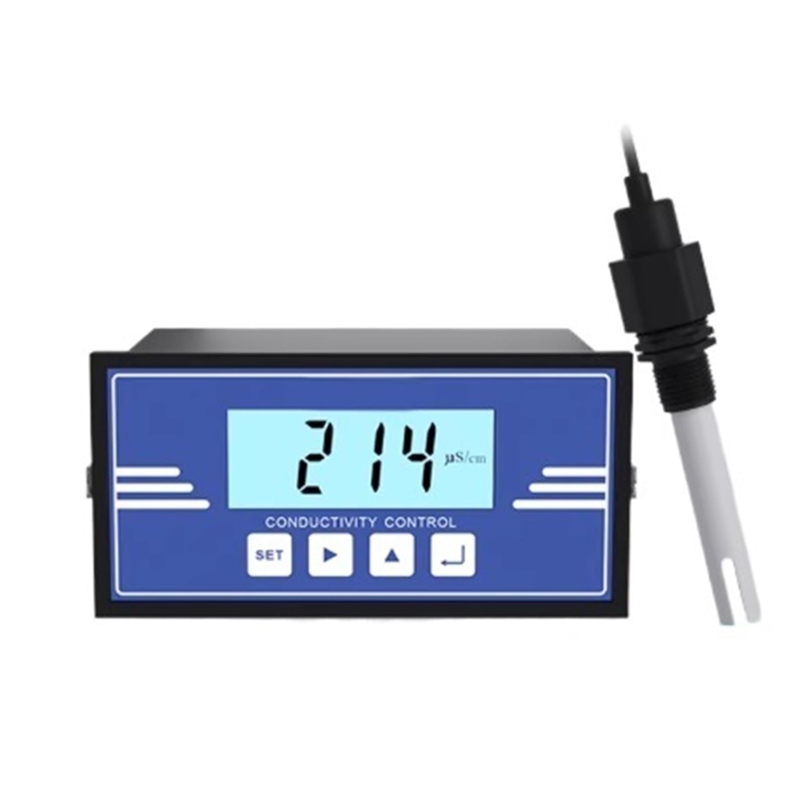 Controlador del medidor de conductividad + electrodo con carcasa de plástico