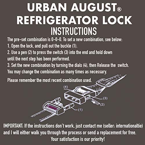 Urban August Fridge Lock: Multi-functional French-door Refrigerator and Cabinet Lock (Long)