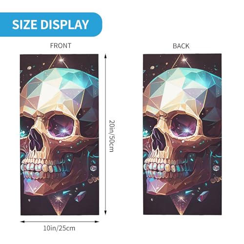 Bandana fashion de glitter con diseño de calavera y diamante, cubierta para rostro, bufanda tipo cuello para mujer y hombre, ideal para motocicleta, ciclismo, esquí y fiestas miniatura 3