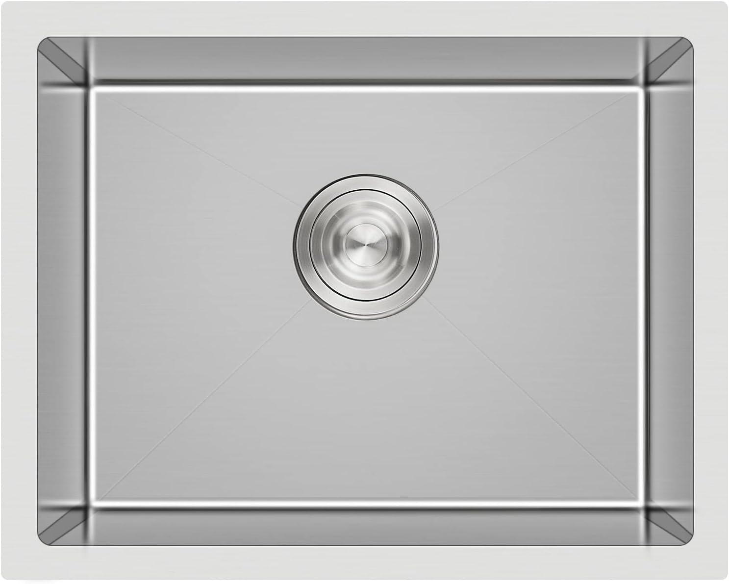 TSIBOMU Undermount Kitchen Sink, 24 x 18 inch Single Bowl Kitchen Sink Stainless Steel Brushed