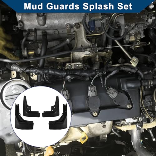 Image of Mud Flaps Splash Guards W /Mount Accessories for Mercedes-Benz GLC (Coupe) without Pedal 2017-2019 Front and Rear Mud Guards 1 Set