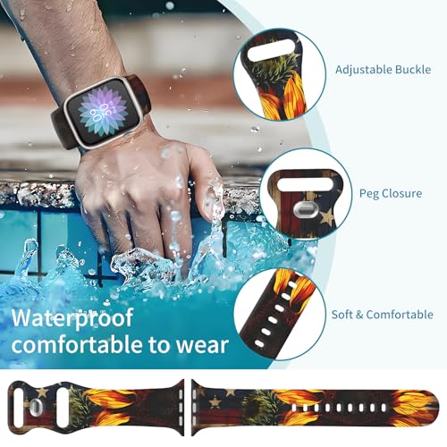 Correa compatible iWatch para mujer 38-49 mm diseño bandera miniatura 3