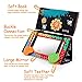 Baby Mirror Tummy Time Toys,High Contrast Crinkle Cloth Book Toys Visual Stimulation,Double Folding Baby Book Teething Toys,Sensory Toys Crawling Activity Mat Floor Mirror for Infants 3 6 12 Months