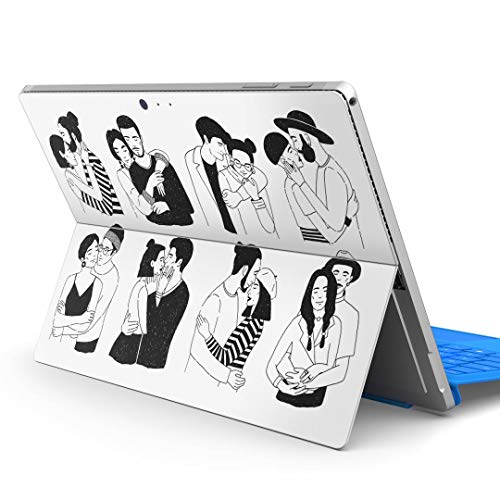 igsticker Surface pro6 pro2017 pro4 専用 スキンシール サーフェス ノートブック ノートパソコン カバー ケース フィルム ステッカー アクセサリー 保護 016122 人間 イラスト