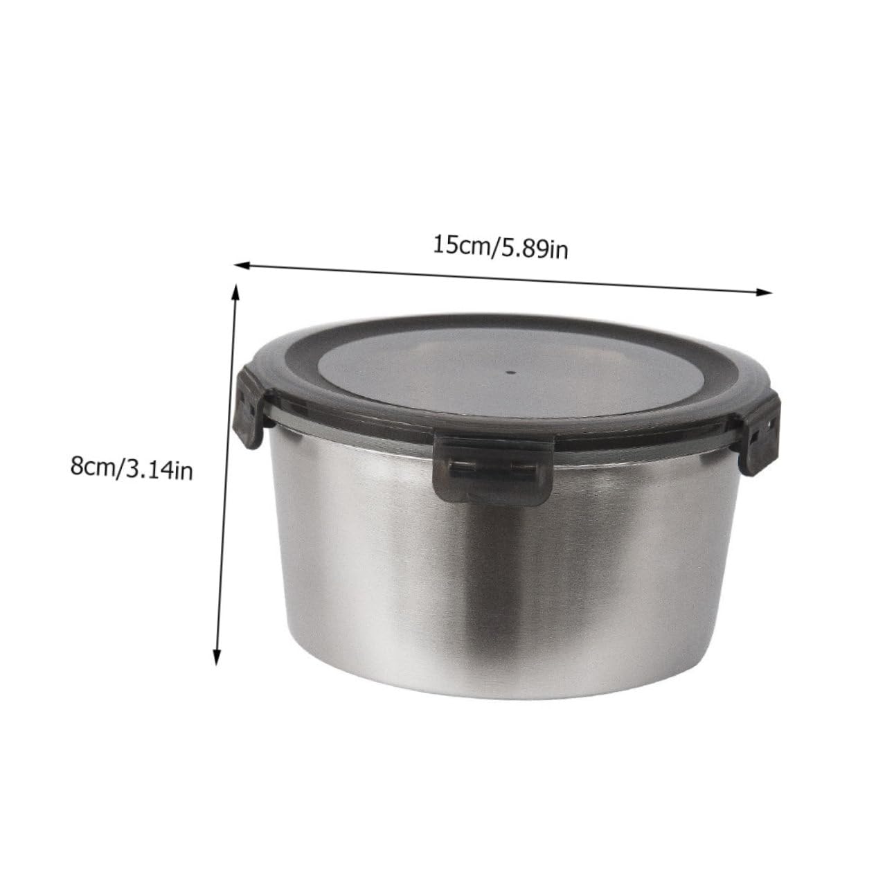 Boîtes à Glace En Acier Inoxydable - Lot De 2 - Hermétiques Et Empilables - Pour Glaces Maison, Fruits, Repas - 19,3x12,5x7 Cm