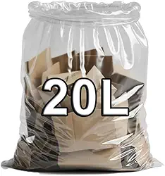 Sacos De Lixo Transparente 20l Resistência média 4 Micra 100 Unid