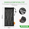 wortek Universal Handytasche Nylon Mesh 18,5 x 9cm Handy Tasche Handysocke für gängige Smartphone bis 6,5 Zoll – Handy Zubehör Mesh Beutel Kopfhörer Smartphonetasche schwarz #2