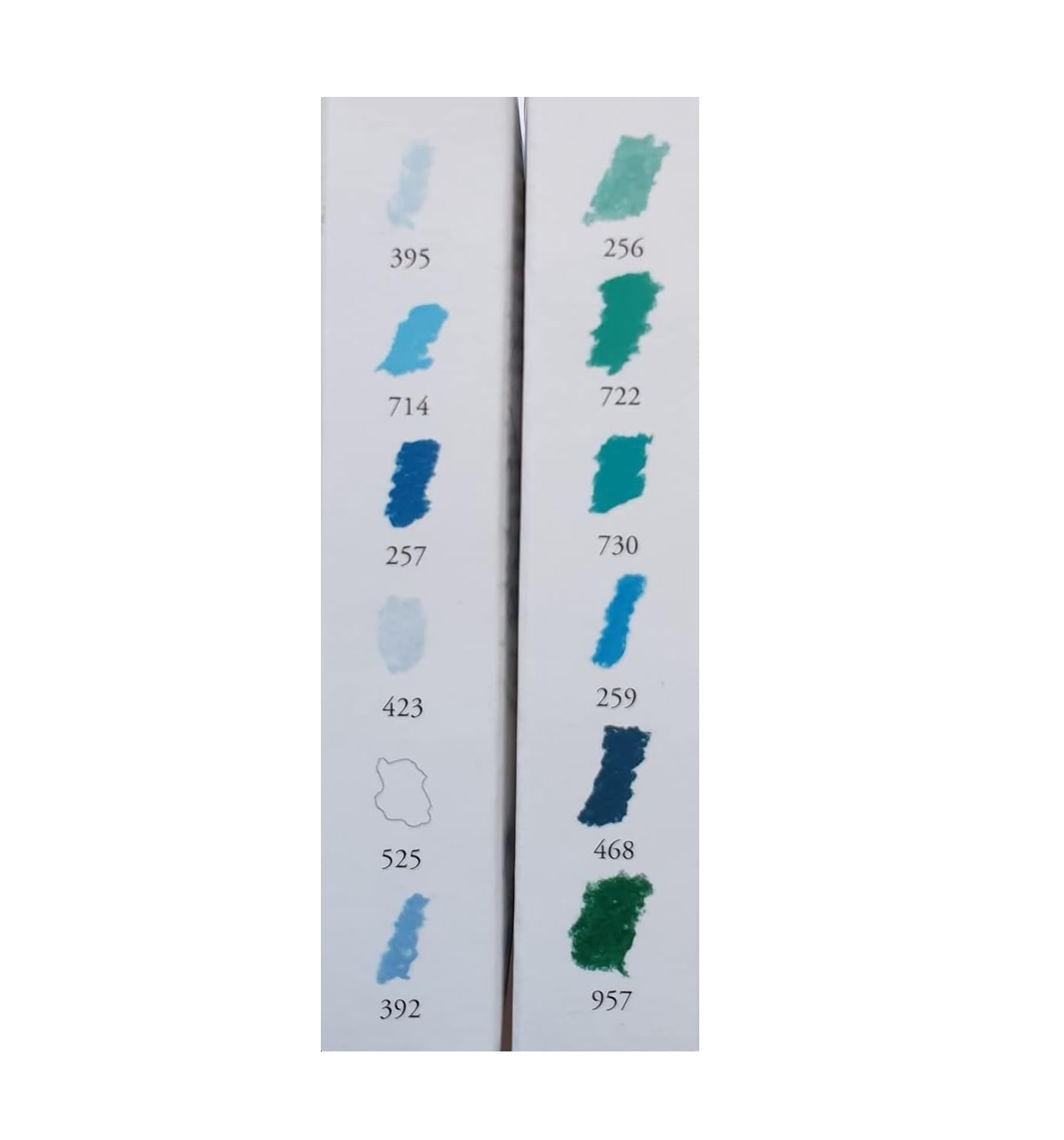 Sennelier ensemble de Pastel secs 12 demi pastels. pastels tendres - La Mer et Le Ciel + 1 Estompe
