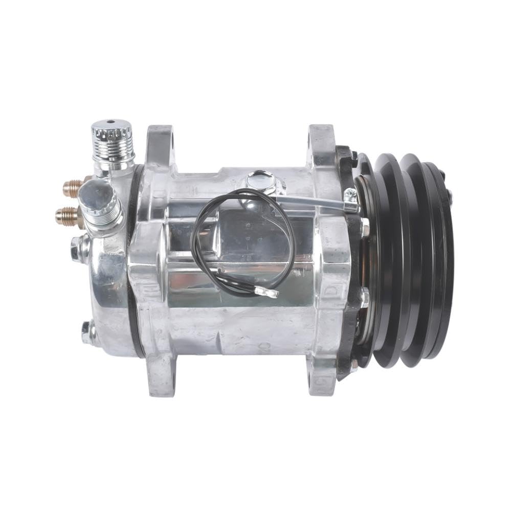 Zdcvfmhqb Onecolor 12V A/C Compressor Ap01 Compatible With Sanden 508 Style Black With 2-Groove Pulley For V-Belt