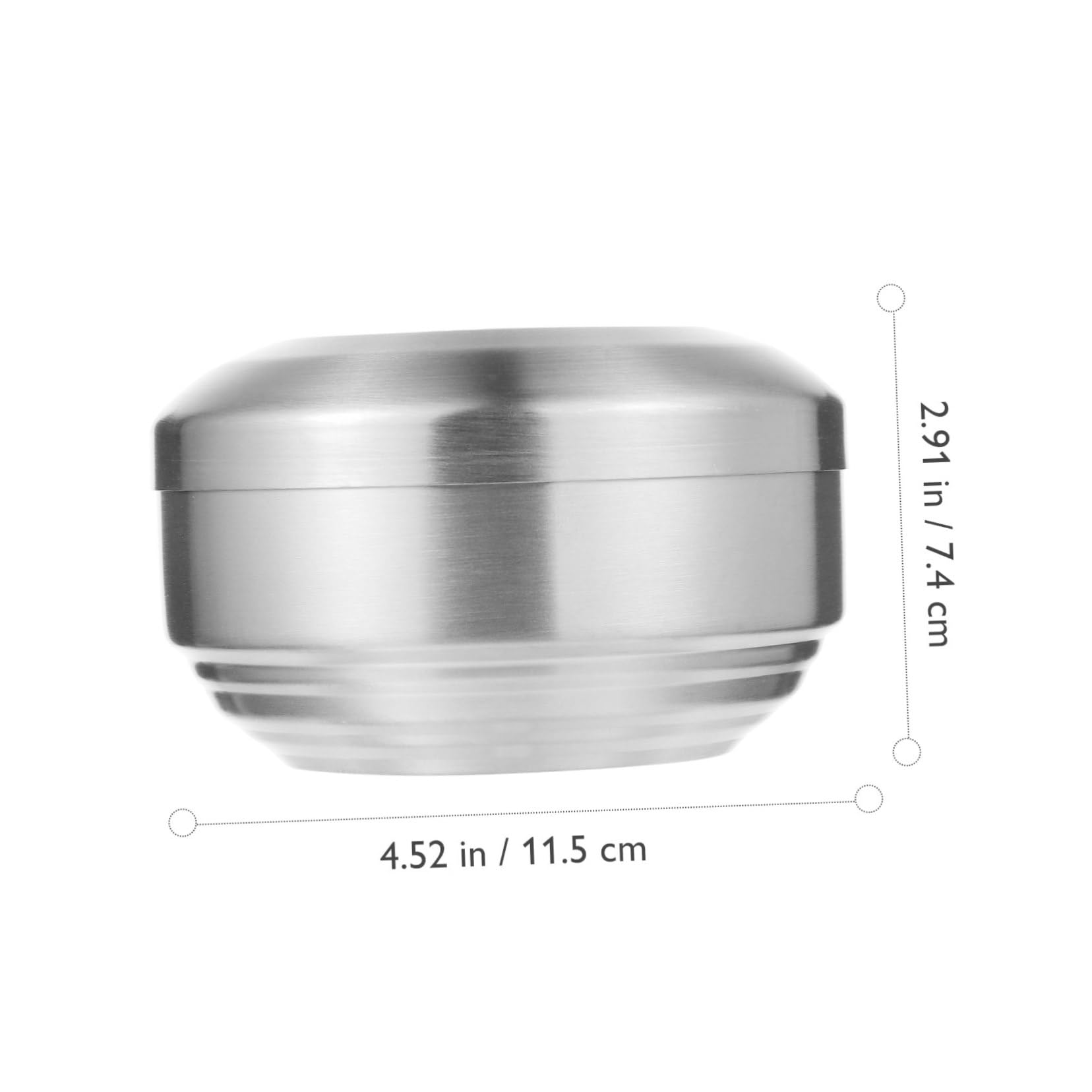 BRIGHTFUFU 1 set Double Layer Stainless Steel Bowl with Lid Korean Style Soup and Rice Bowl for Home Use and Meal Prep and Easy to Clean