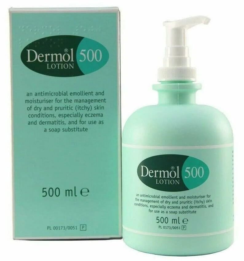 Dermol 500 Lotion Moisturising Emollient for Dry & Sensitive Skin Soap Substitute 500ml