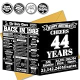 44th Birthday Card, 44th Retro Birthday Decorations for Women, Men, Her and Him, 1982 Creative Card, Unique Birthday Gift for 44 year old Wife Husband