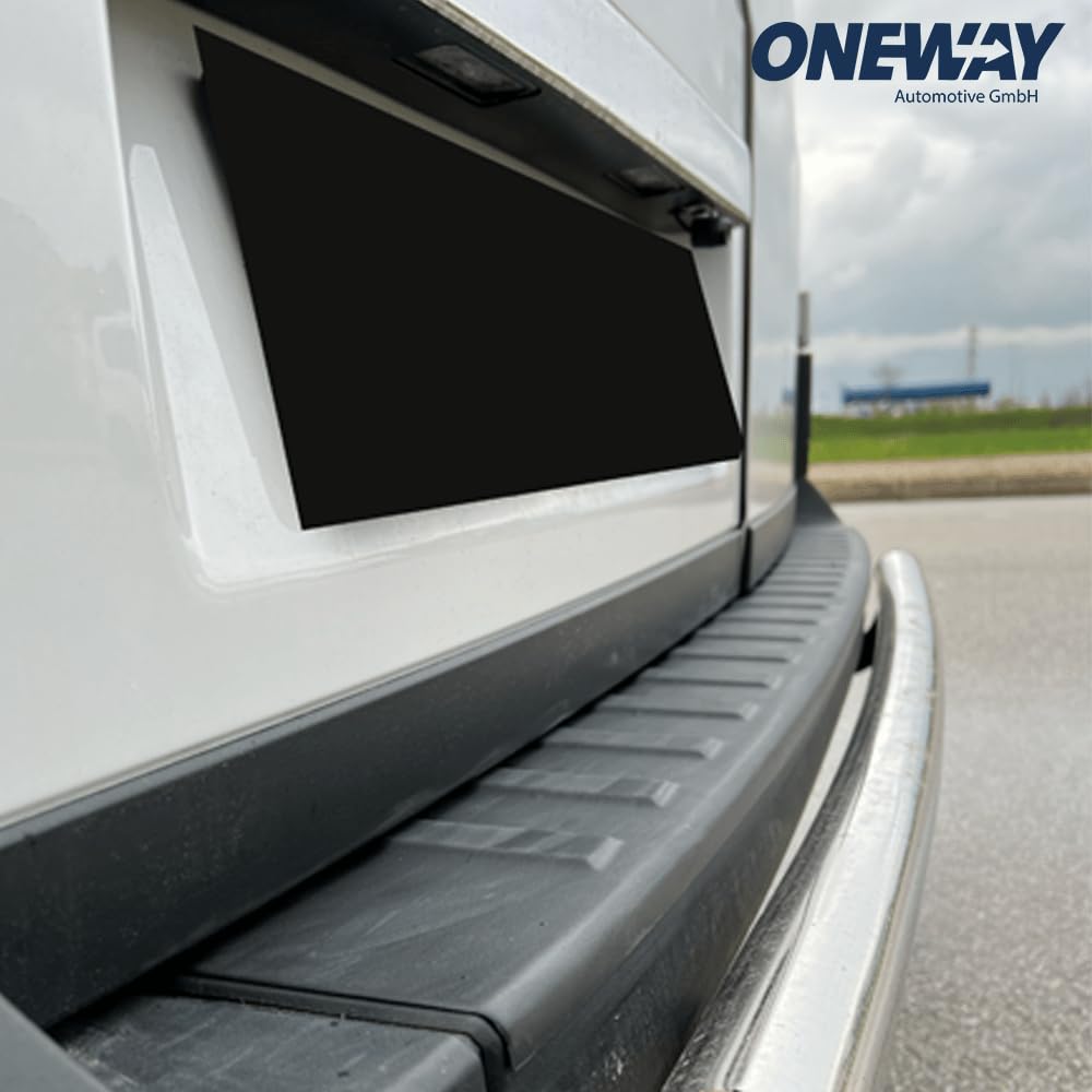 ONEWAY Ochraniacz na tylny zderzak kompatybilny z Volkswagen Crafter MK2 2016- i MAN TGE MK1 PreFacelift 2016- - - czarny matowy