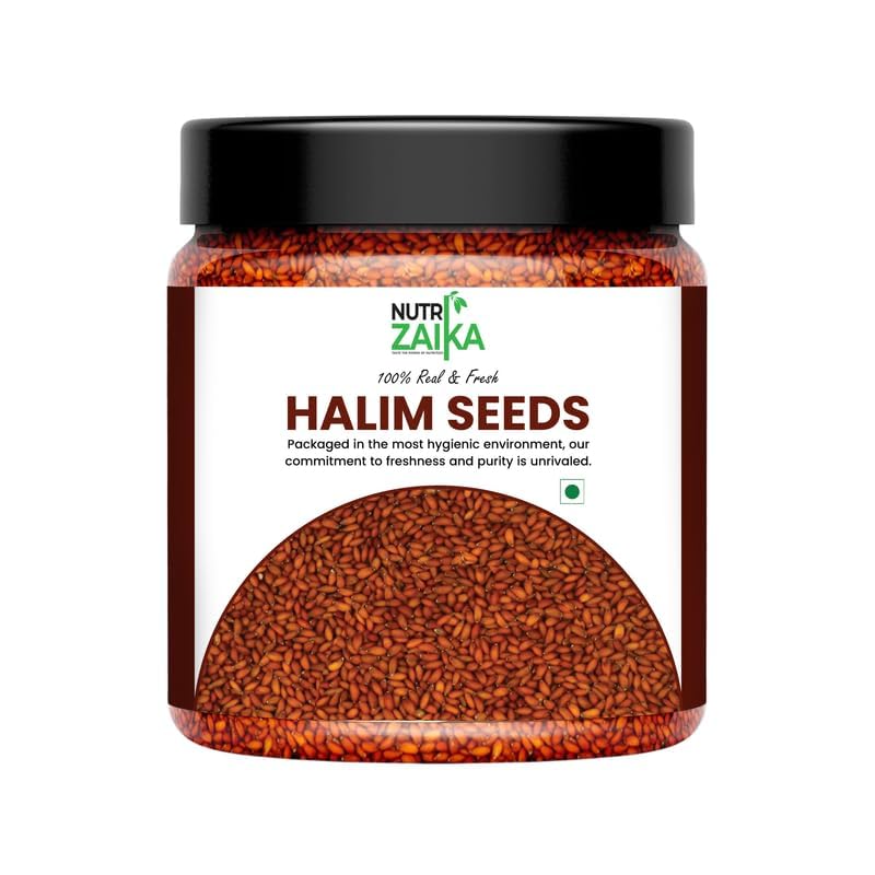 Image of NUTRIZAIKA Halim Seeds 1kg, Aliv Seeds, Seeds for Eating, Asaliya Seed Garden Cress Seed1kg, Iron Rich Superfood for Immunity & Hair Growth