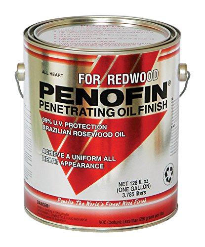 Penofin F3rahga All Heart Redwood Transparent Oil-based Wood Stain, Redwood, 1 Gallon
