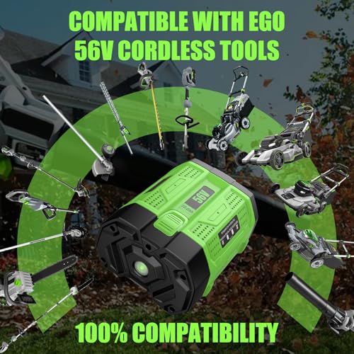 Image of 1Pack BA5600T 10000mAh 56V Replacement Battery for EGO 56V Battery 10.0Ah Compatible with EGO Battery 56Volt Cordless Tools (Green)