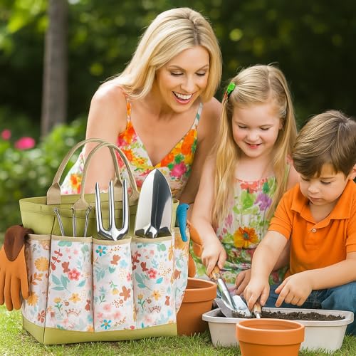 Set de Herramientas de Jardín 10 Piezas con Bolsa Duradera miniatura 7