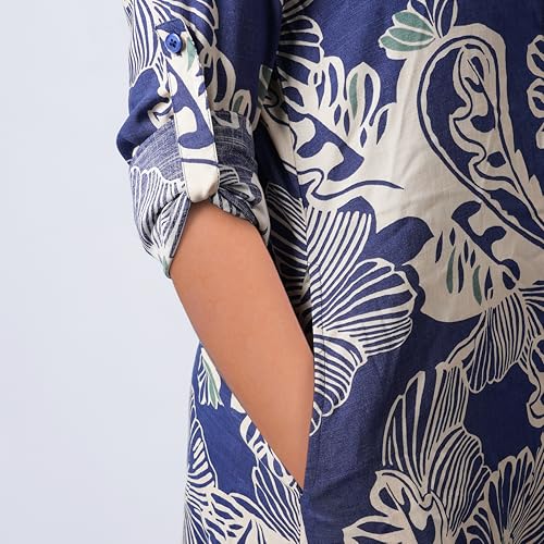 Image of Midi Dress for Women | Rayon A-Line Dress with Pockets | Casual Western Dress for Women | Comfortable Everyday Wear
