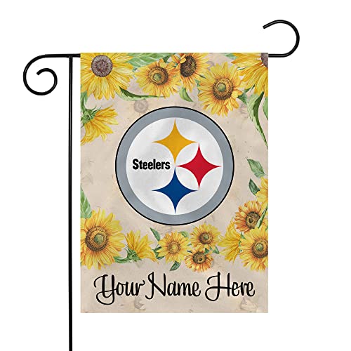 Rico Industries NFL Football Pittsburgh Steelers Sunflower Spring Personalized Garden Flag