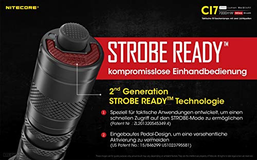 Amazon.co.jp: NITECORE ナイトコア CI7 ハンドライト 2500ルーメン IR