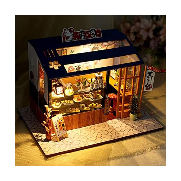 Miniatur Puppenhaus Bausatz Puppenhaus Miniatur DIY Modell Mit Möbel Puzzle Haus Geschenke, Bastelset Miniatur Haus… – Bild 7