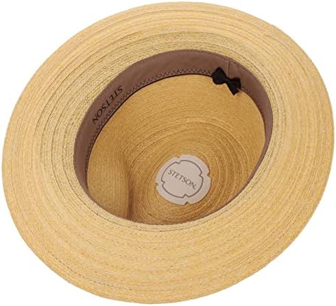 Stetson Cappello di Paglia Wheaty Pork Pie Donna/Uomo - da Sole Estivo
