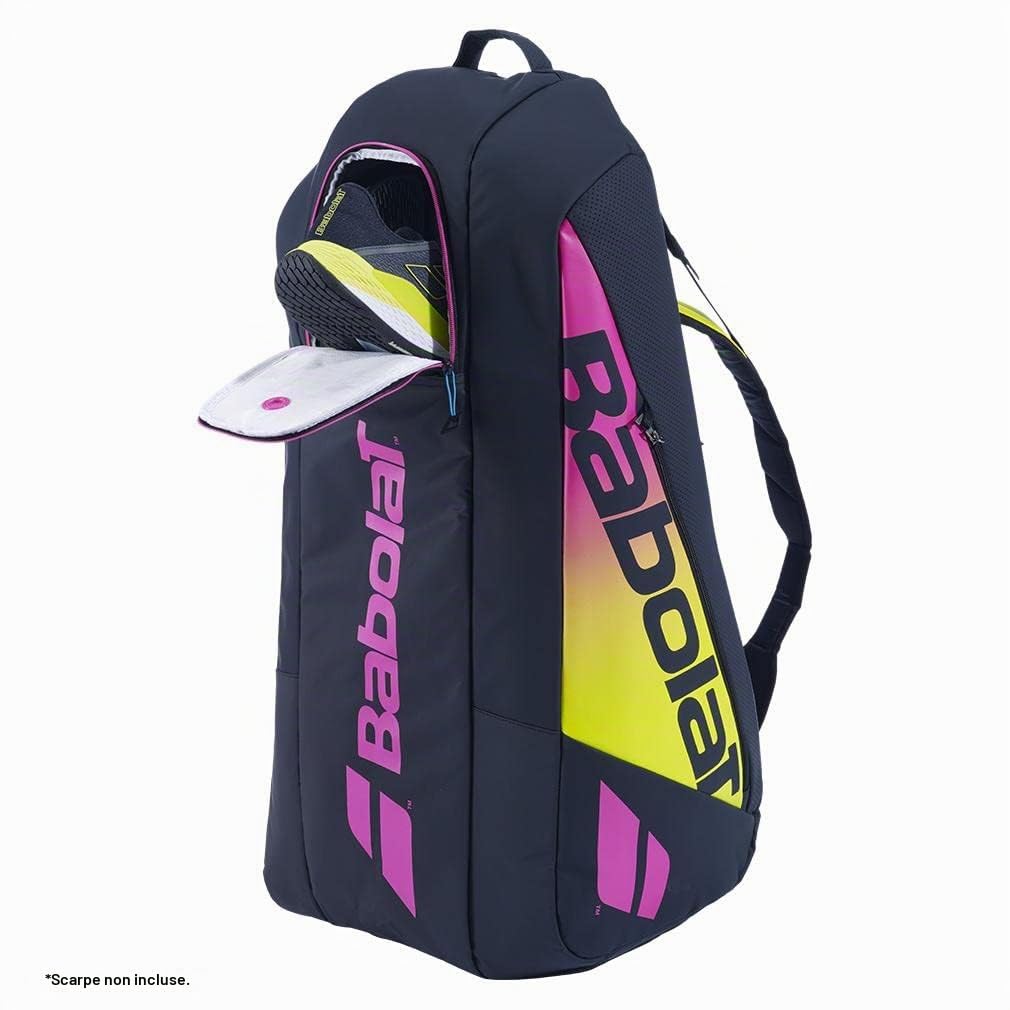 Babolat Borsa da tennis Pure Aero Rafa RH 6, Blu/Giallo/Rosa, 6-Pack