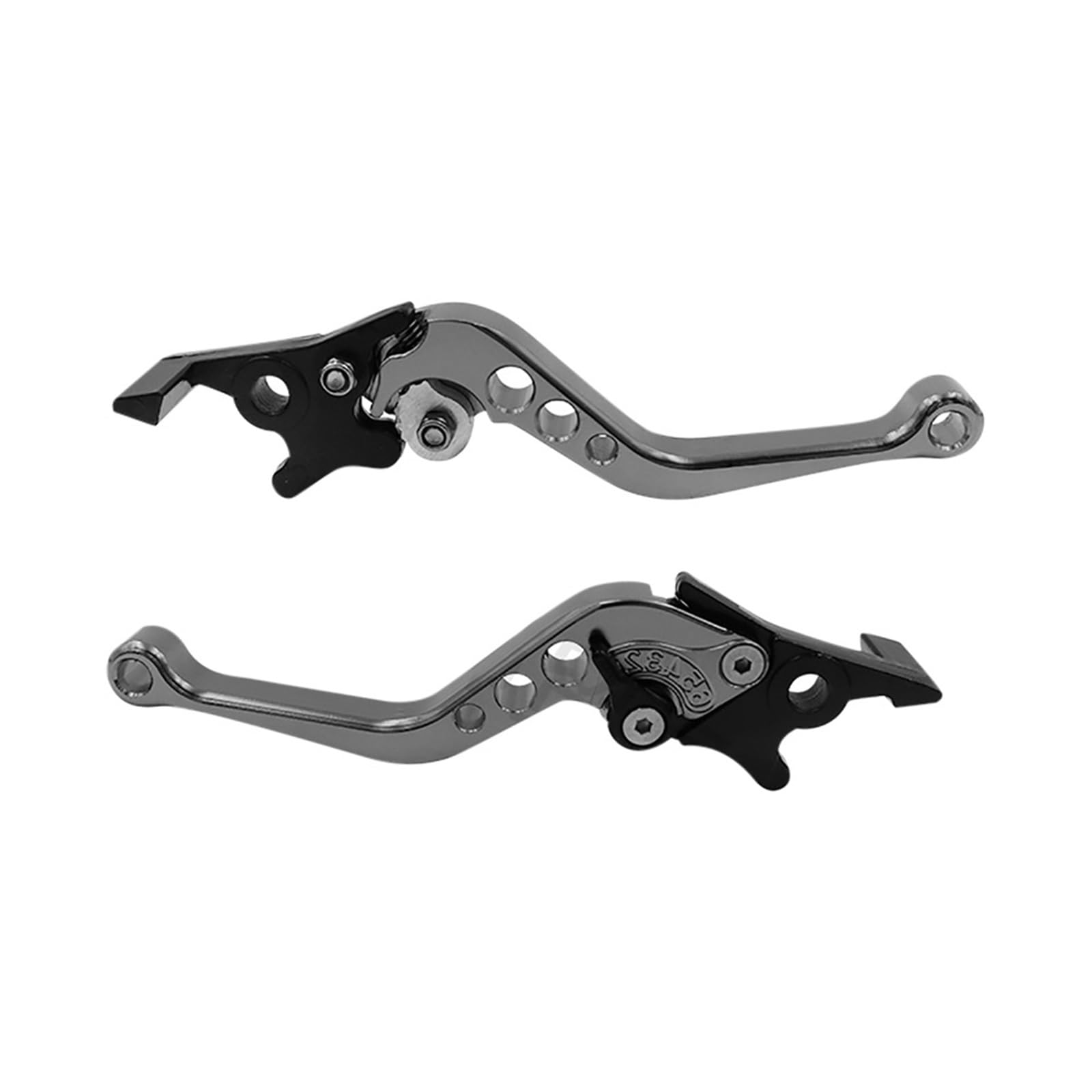 Onmaweyb Grey Brake Clutch Lever Bike 2 Pcs Universal Cnc Alloy Motorcycle Brake Handle Adjustable Size Moto Motorbike Modification Clutch Drum Lever(Grey)