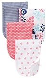 Carter's Burp Cloth - Pink Navy Print - 4 ct