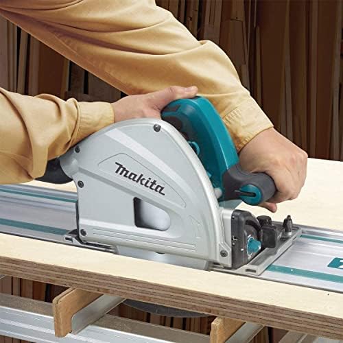 Bild 4 - Makita Tauchsäge SP6000J2 165mm 240V Führungsschiene 1,5m Führungsschiene 48T Elektro Neigung Schneiden Wandnahes Schneiden Strapazierfähiges Design Anschlussmöglichkeit Staubsauger