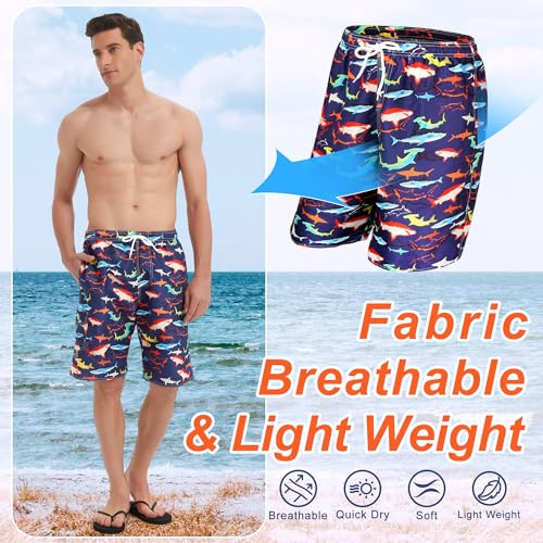 Image of Mens Swimming Trunks Swim Trunks Quick Dry Swim Shorts with Mesh Lining Funny Swimwear Bathing Suits