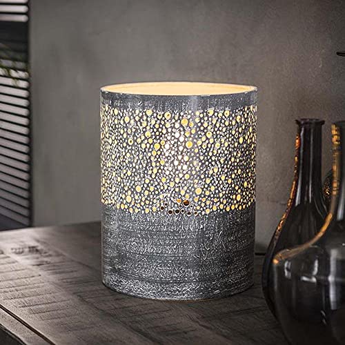 Famlights Industrie Tischlampe Dante vintage Metall Wohnzimmerlampe/Nachttischlampe Vintage Landhaus Industrial retro…