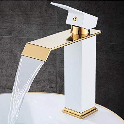 Mitigeur de lavabo robinets carrés cascade salle de bains et mitigeur bain laiton