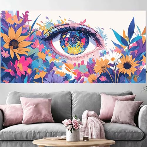 Diamond Painting Adulte 70x140cm Grand Format DIY Crystal Art Œil Broderie