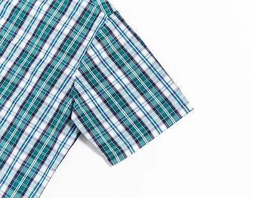 Double Pump Big and Tall Shirts for Men Short Sleeve Button Down Shirts from Size XL(T) to 6XL (T) Cotton4