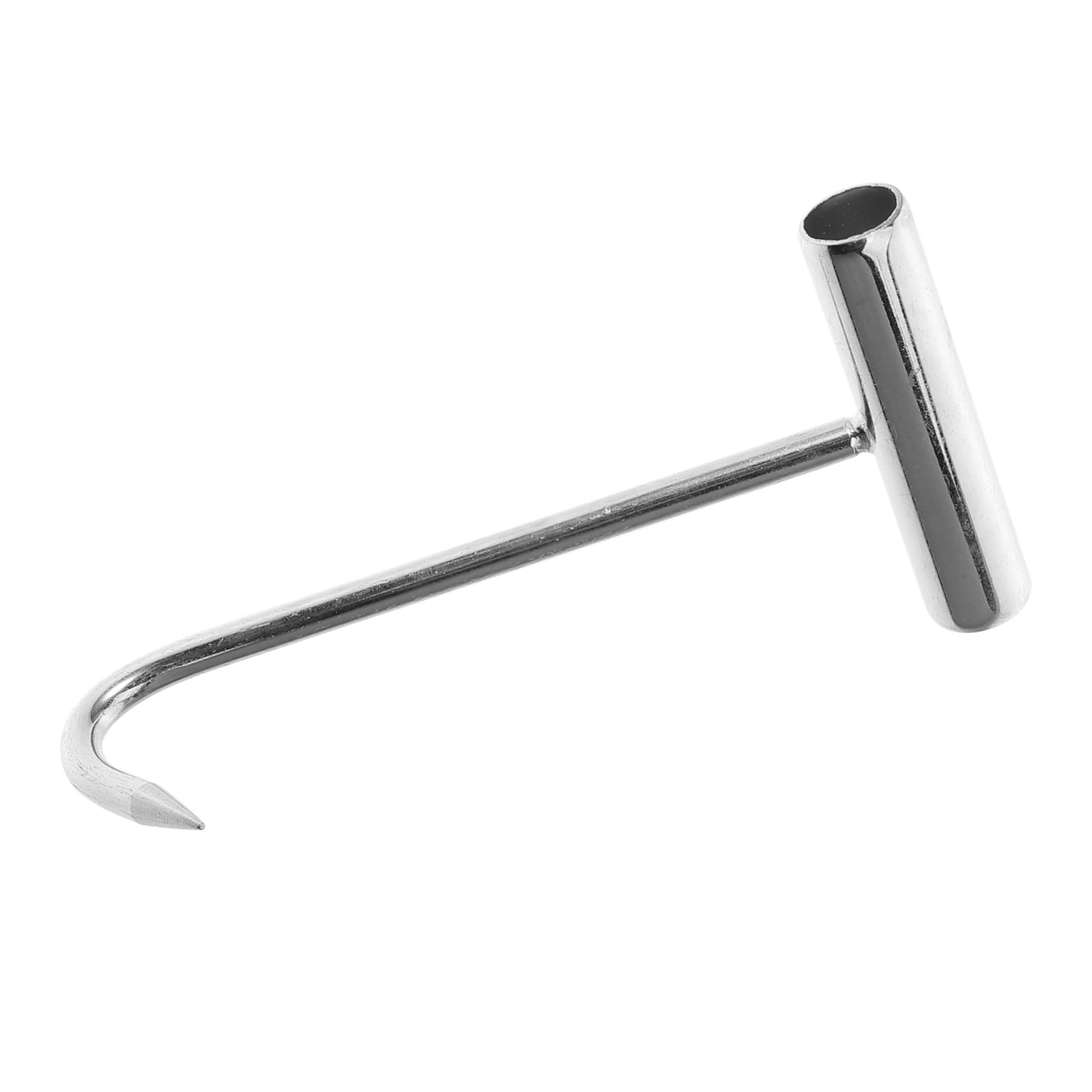 OUNONA Stainless Steel t Shaped Meat Hook for Home Shop Use Versatile Meat Flipper Stringing Hook Space-Saving Design
