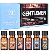 Gentlemen's Essential Oils Set, Men Scents Fragrance Oil - Sandalwood, Cedar, Sweet Tobacco, Rum,...