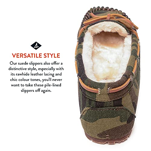 Sperry Women's Junior Trapper Lace-Up Slippers, Camo Print, 6 M US4