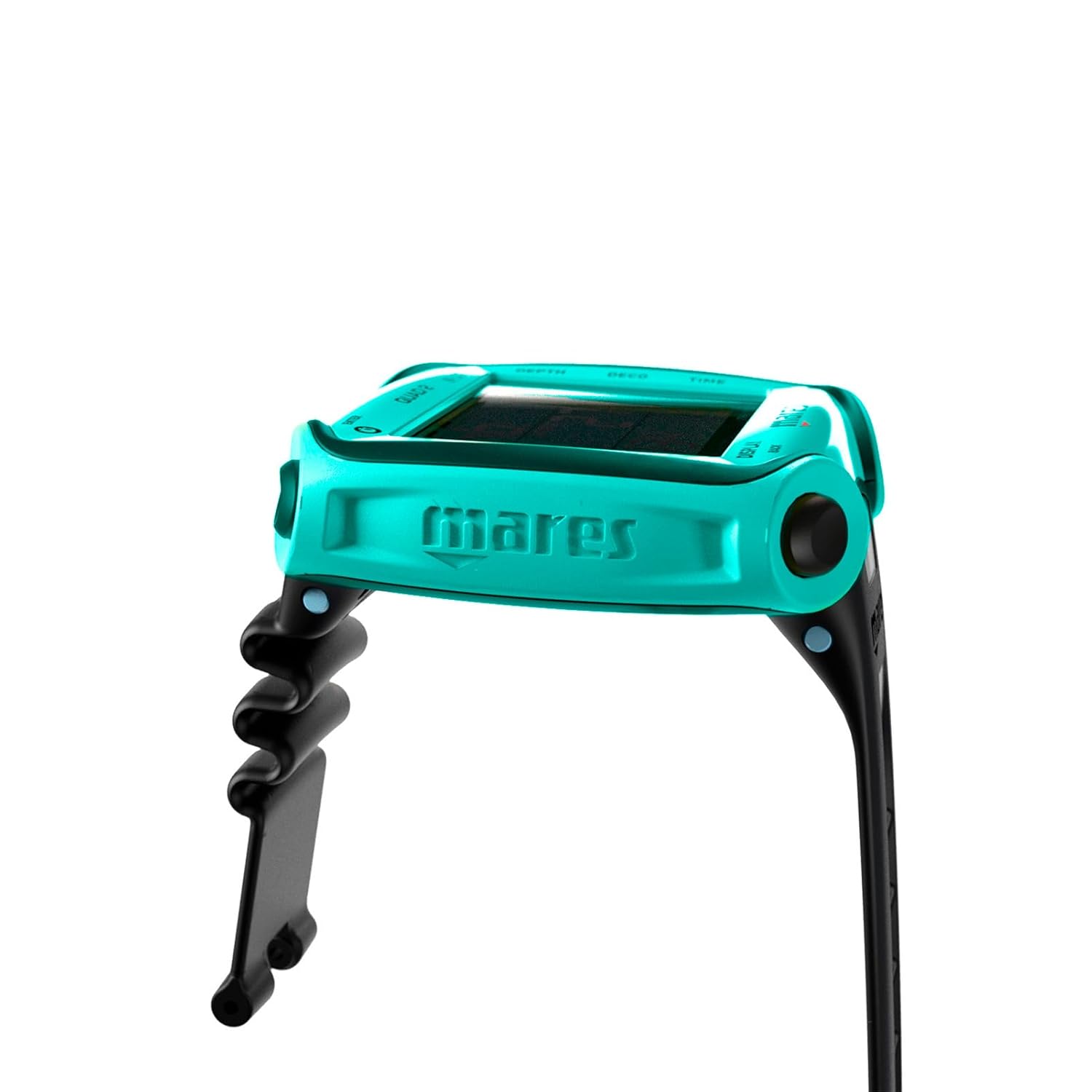 Mares Quad 2 Dive Computer side view with wrist strap