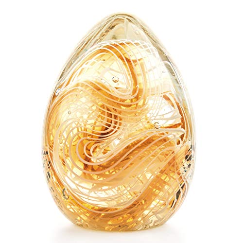 Presse-papier en verre oeuf de Pâques jaune Crystal Blessings pour décoration de table