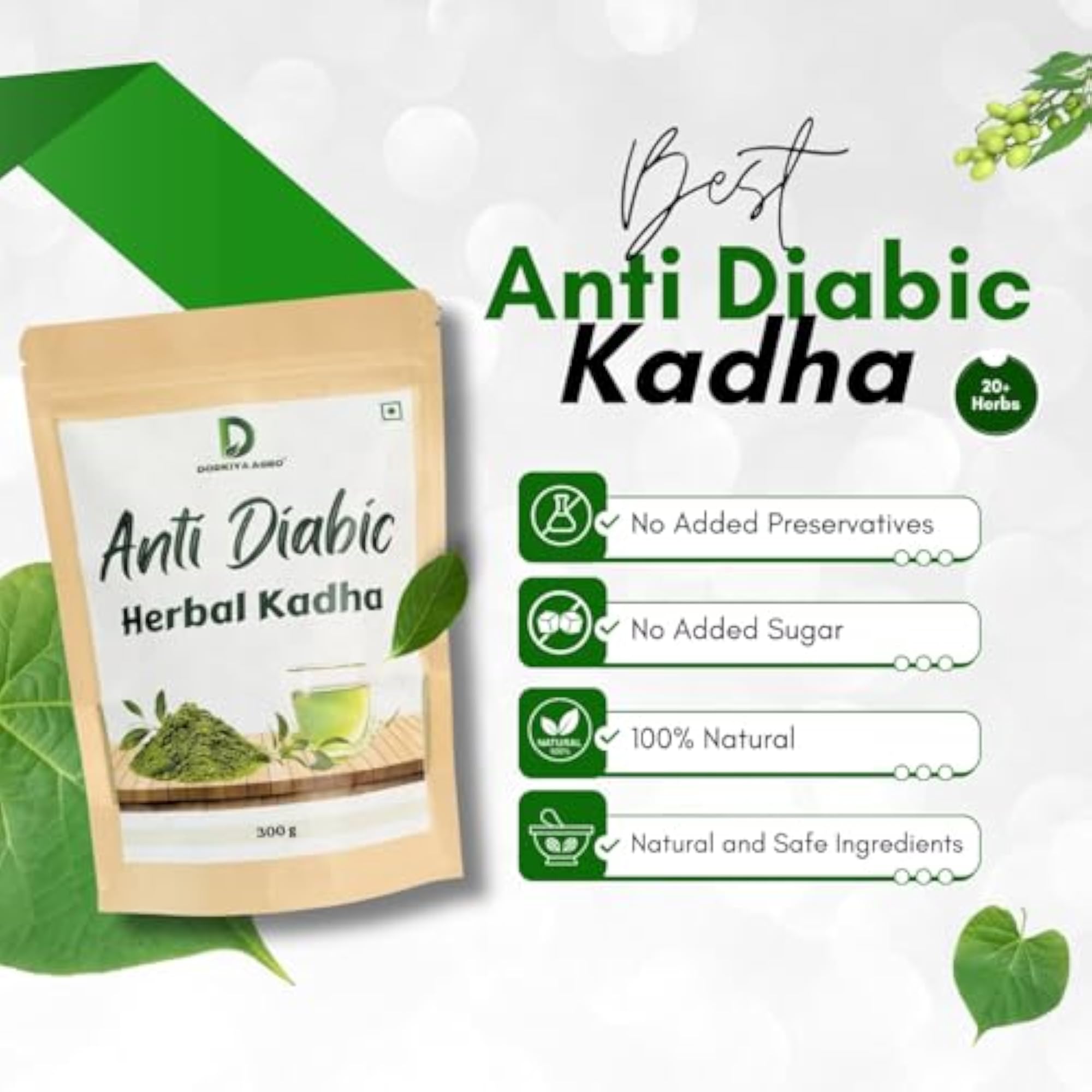 Dodkiya Agro Anti Diabetic Herbal Kadha 5 Packet Combo
