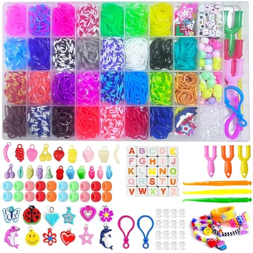 fuvooi Loom Bracelet Making Kit,Rubber Band Bracelet Kit,Bracelet Making Kit Friendship Bracelet Girls Creativity Birthday,Christmas, Thanksgiving, Easter,Gift Kits