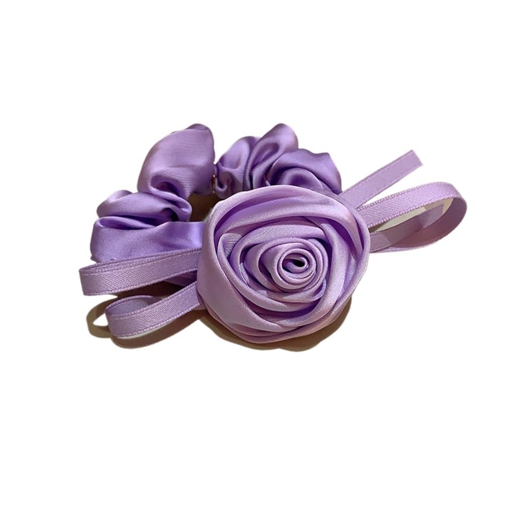 JFDBGU Diademas francesas Vintage for el Pelo, Suaves y románticas Rosas de satén, Perlas, Lazos for el Pelo, Diademas(3-Pack)