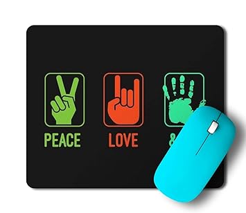 3k Designer Gaming Mouse pad for Laptops Desktop PC Gaming Wireless Mouse for Office Girls Boys Kids (Quote Peace Love)