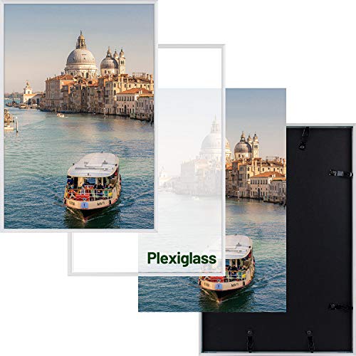 Frametory, 12X18 Modern Metallic Picture Frame Collection Wall Display, Acrylic Glass Front Aluminum Great For Portraits, Family Photos, Engagements, And Weddings (Silver) #TOP4