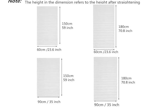 Blackout Window Blinds Shade Cordless Blackout No Drill Cut to Size Clip On Stick On Self Adhesive Temporary Blinds Pleated Paper Blinds for Windows Doors Shades (Coffee, 60 X 150cm/23.62 X 59.06) - Thumbnail 2