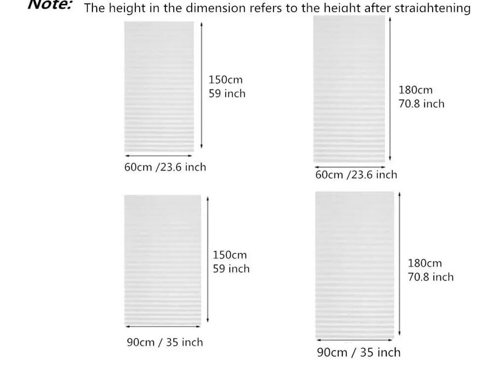 Blackout Window Blinds Shade Cordless Blackout No Drill Cut to Size Clip On Stick On Self Adhesive Temporary Blinds Pleated Paper Blinds for Windows Doors Shades (Coffee, 60 X 150cm/23.62 X 59.06)