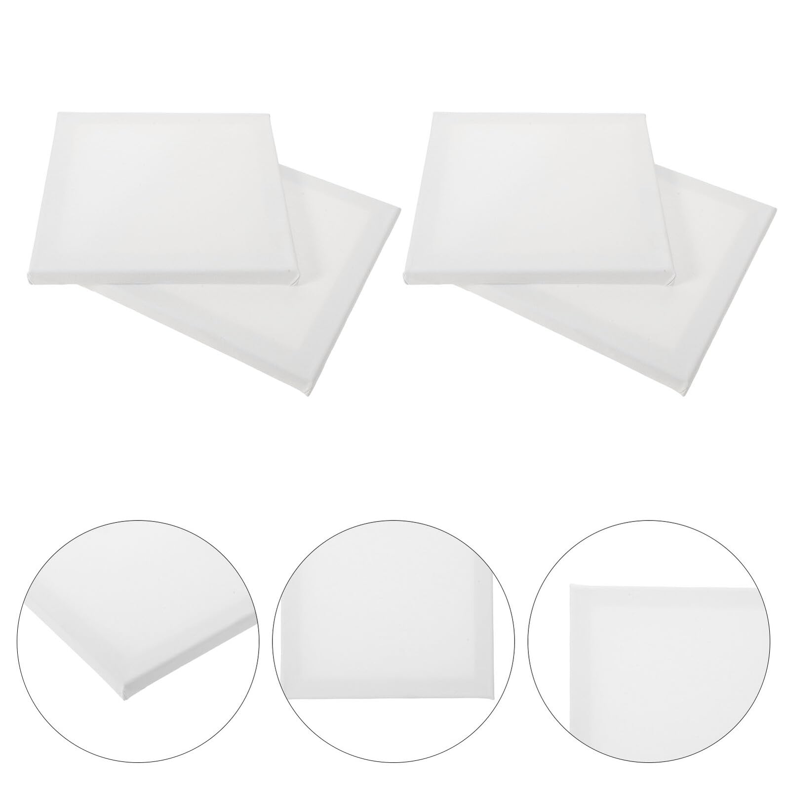 Lot de 10 Toiles à Peindre 20x20 Cm en Coton Vierge Cadre en Bois, Supports pour Peinture Acrylique et Huile, pour Atelier D'artiste et Création Artistique